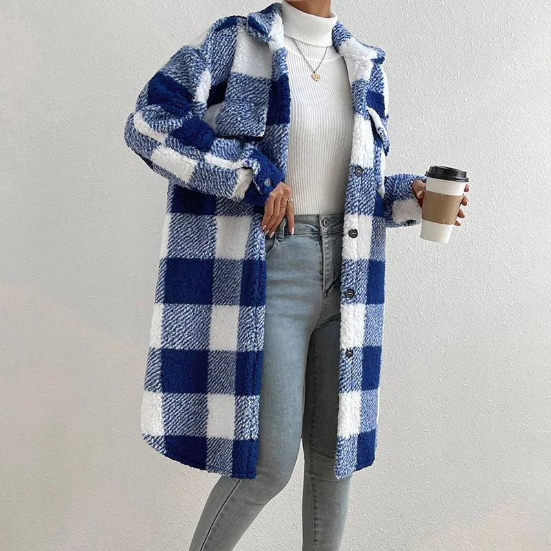 AMARA™ | Timeless Plaid Long Coat