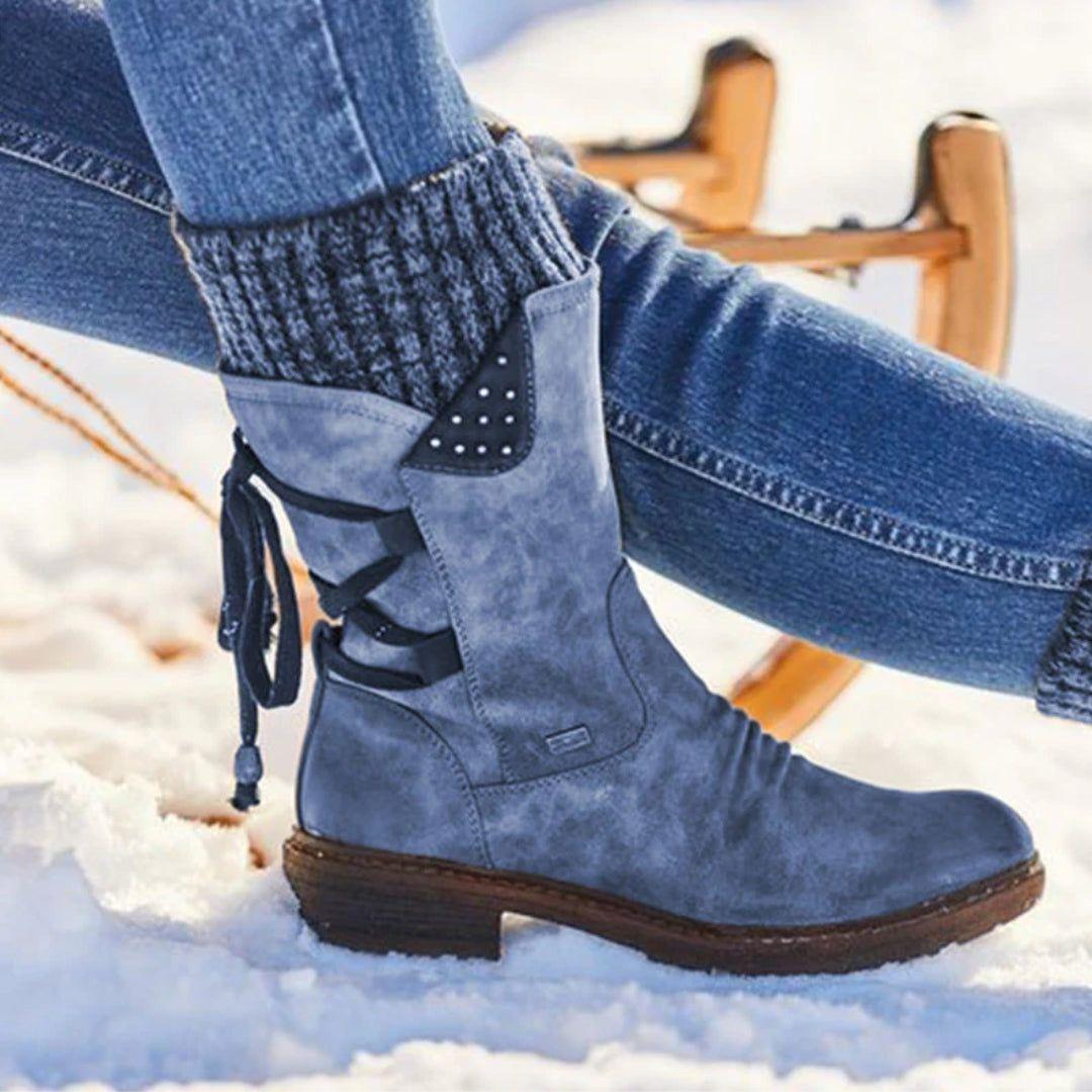 JUDY™ | Colorful Winter Lace-Up Boots