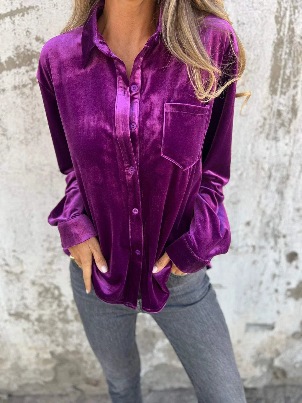 GLAM™ | Velvet Shirt