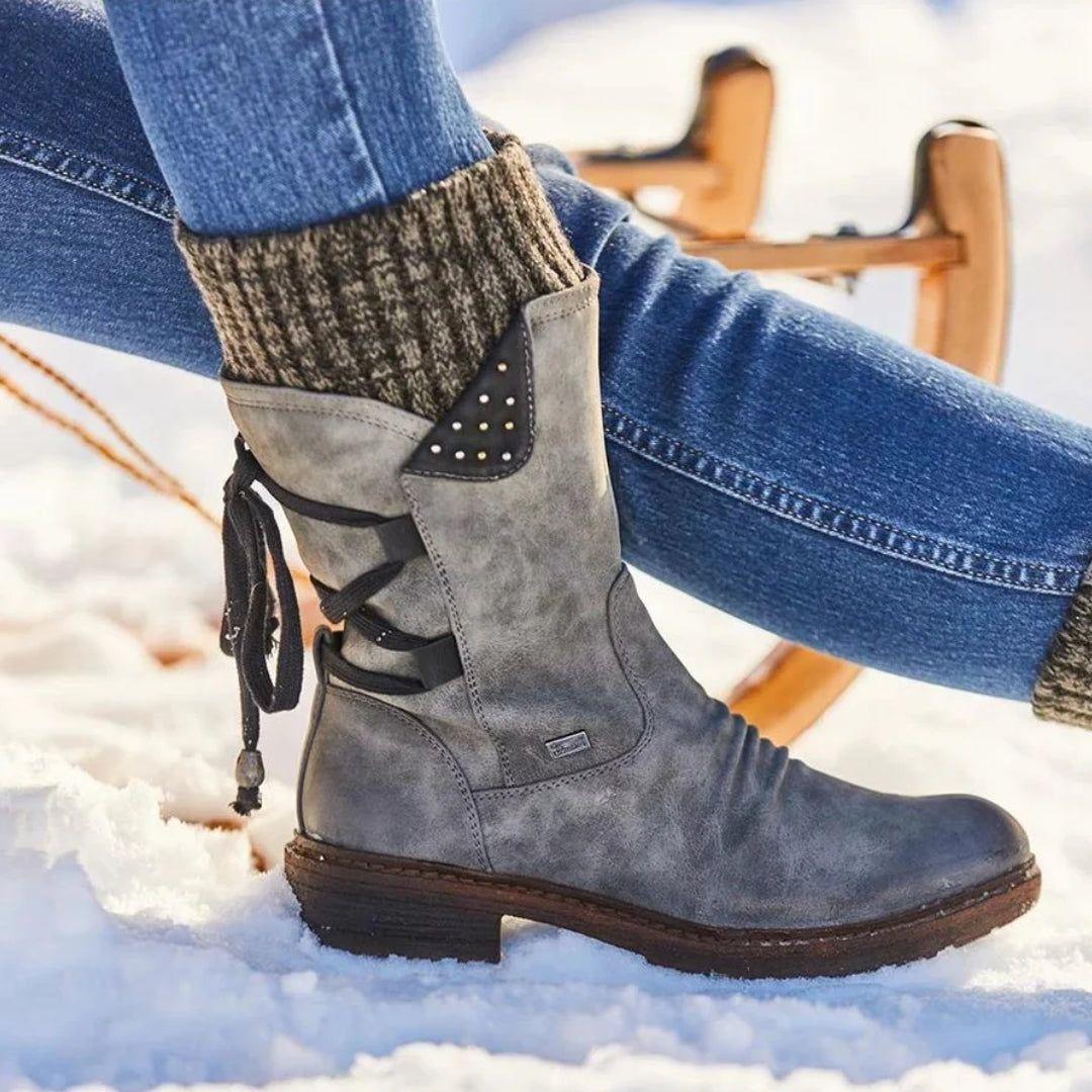 JUDY™ | Colorful Winter Lace-Up Boots