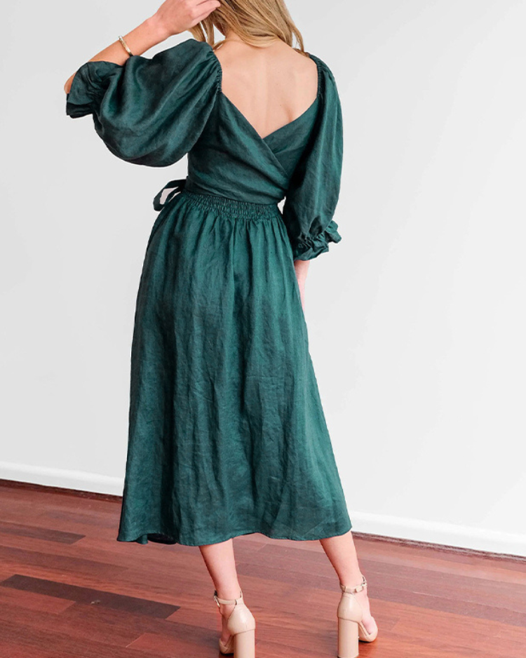 SELINA™ | Robe portefeuille longue