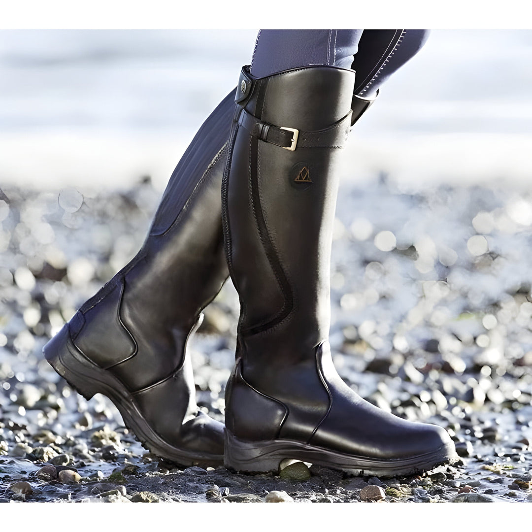 ZOEY™ | Women's Leather Flat Boots