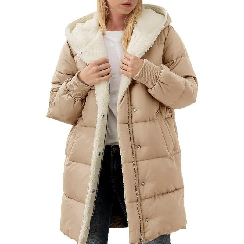 VALORA™ | Plush-Lined Hooded Coat