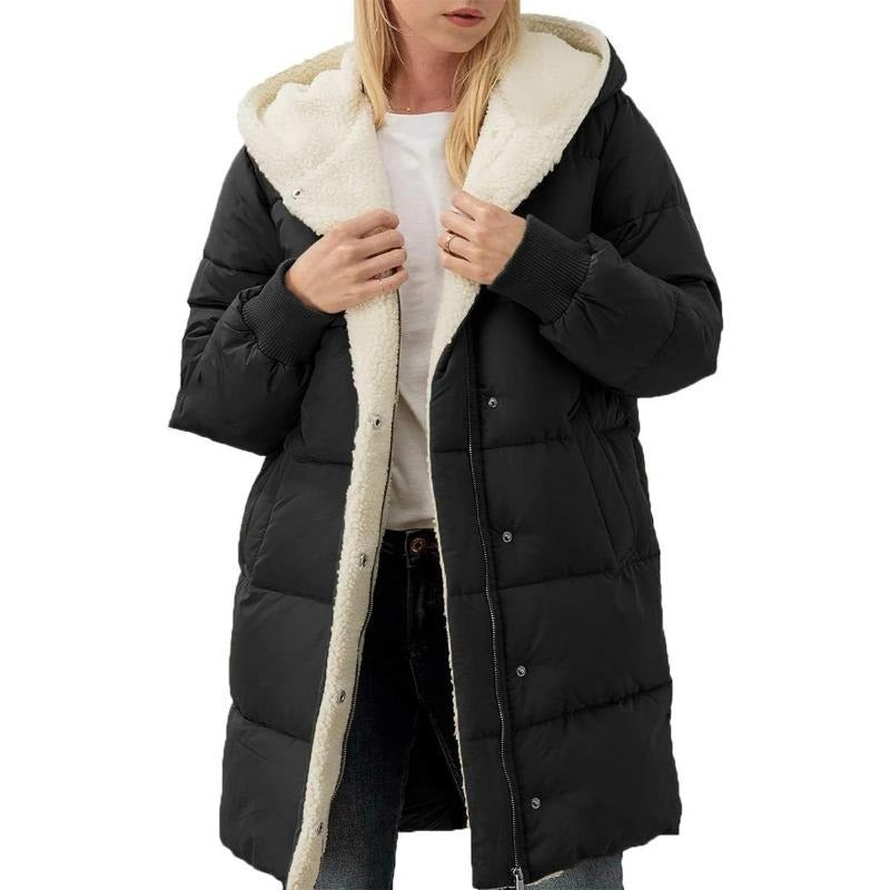 VALORA™ | Plush-Lined Hooded Coat