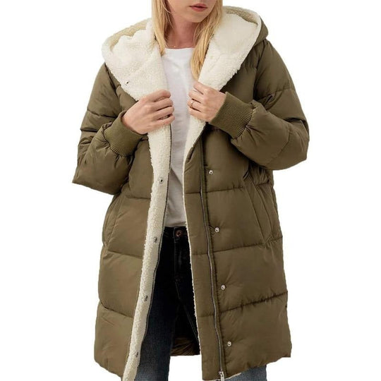 VALORA™ | Plush-Lined Hooded Coat