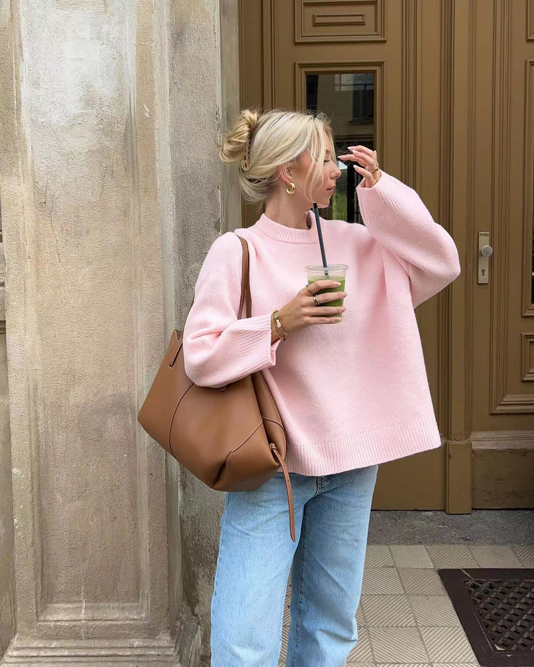 ALONA™ | Oversized Pink sweater