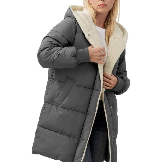 VALORA™ | Plush-Lined Hooded Coat