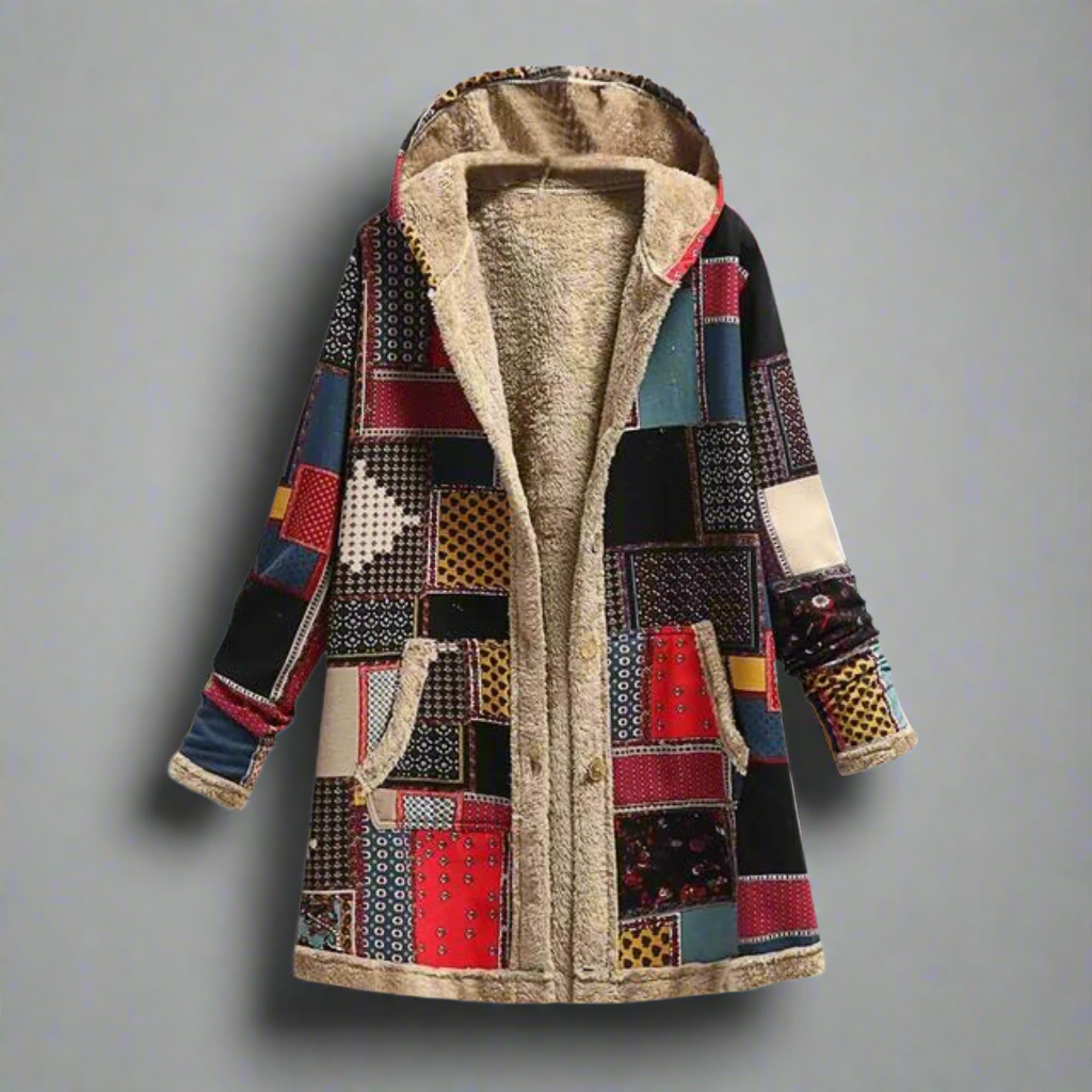 AMERY™ | Cozy Patchwork Hooded Jacket