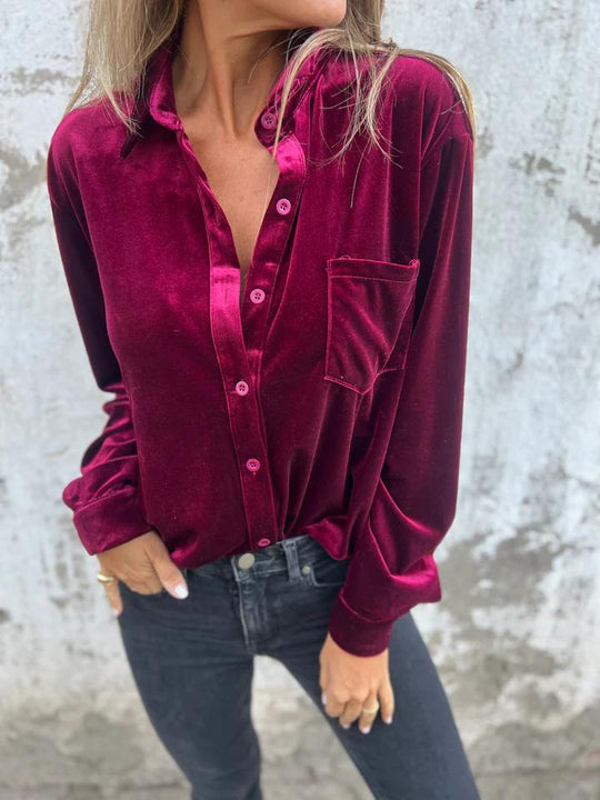 GLAM™ | Velvet Shirt