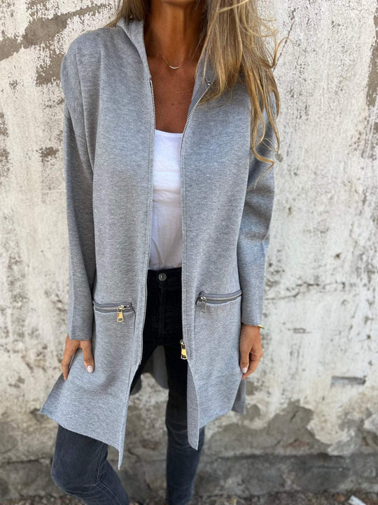 LINDSAY™ | Long Hooded Cardigan